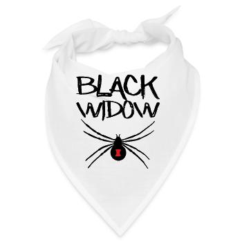 Black Widow Schwarze Witwe Spinne - Bandana - Weiß - Vorne