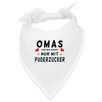 Omas sind wie Mamas - Bandana - Weiß - Vorne