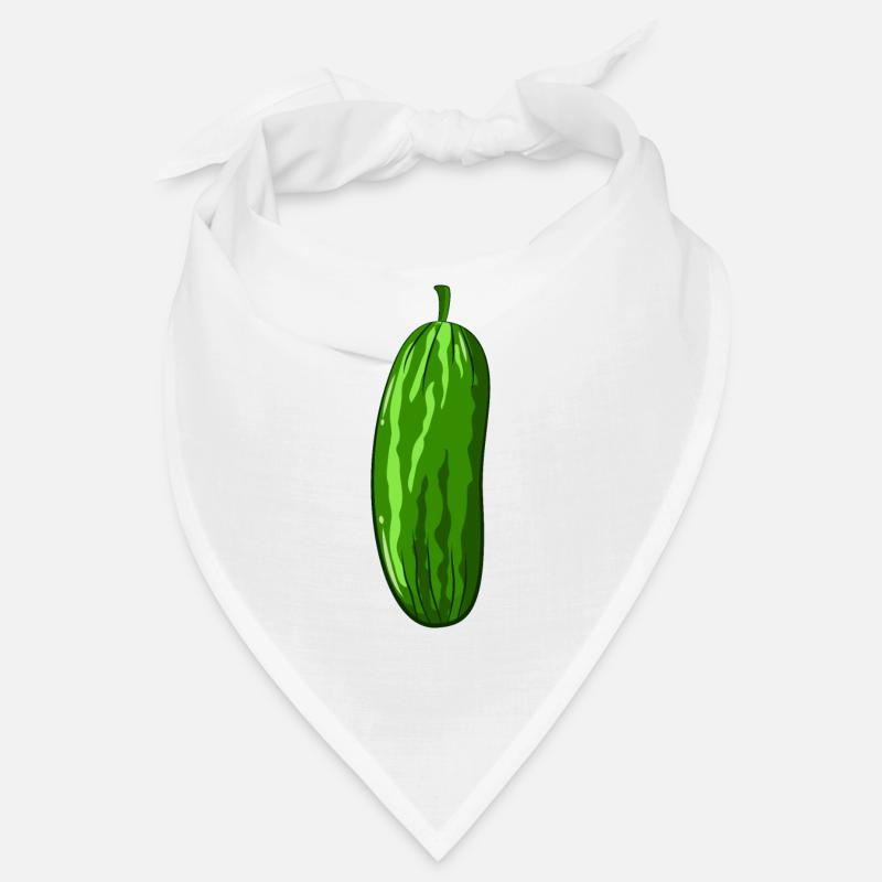 Gurke - Bandana - Weiß