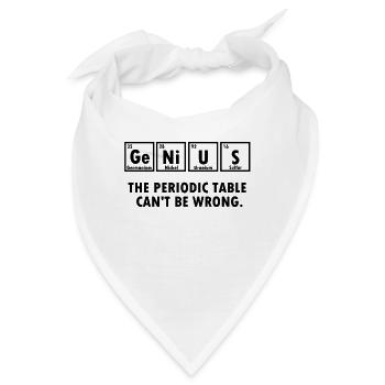 Chemiker Geschenk Chemie Science Nerd Genius Genie - Bandana - Weiß - Vorne