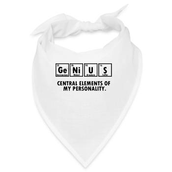Chemiker Geschenk Chemie Science Nerd Genius Genie - Bandana - Weiß - Vorne