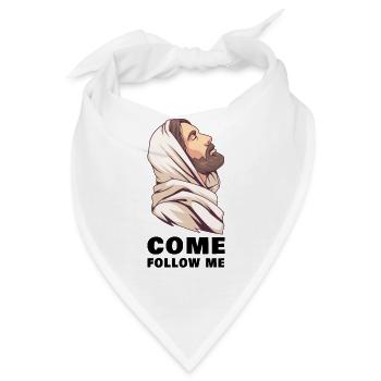 Jesus Christus wir folgen Dir Nächstenliebe - Bandana - Weiß - Vorne