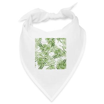 Tropical Leaves - Bandana - Weiß - Vorne