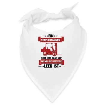 Staplerfahrer - Bandana - Weiß - Vorne