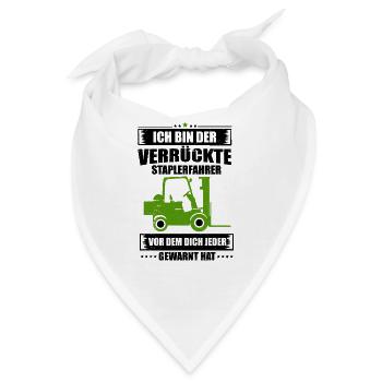 Staplerfahrer - Bandana - Weiß - Vorne