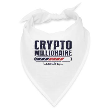 Crypto Millionär lustige Bitcoin Crypto - Bandana - Weiß - Vorne