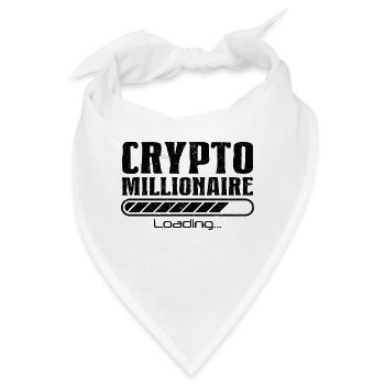Crypto Millionär lustige Bitcoin Crypto - Bandana - Weiß - Vorne