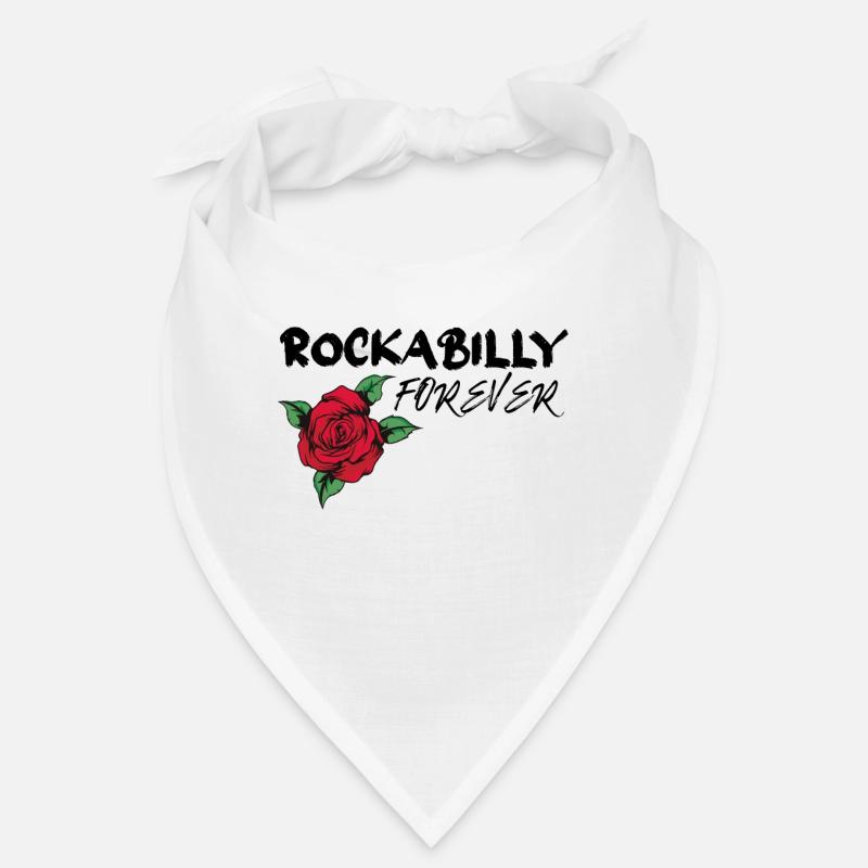 Rockabilly Forever mit Rose Geschenk Bandana