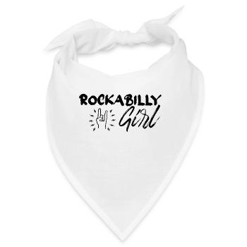 Rockabilly Girl Geschenk - Bandana - Weiß - Vorne