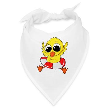 Ente Meer Schwimmen Freibad Hallenbad Strand - Bandana - Weiß - Vorne