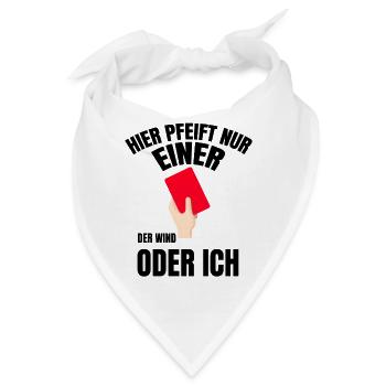 Schiedsrichter Karten Schiedsrichter Schiri Karten - Bandana - Weiß - Vorne