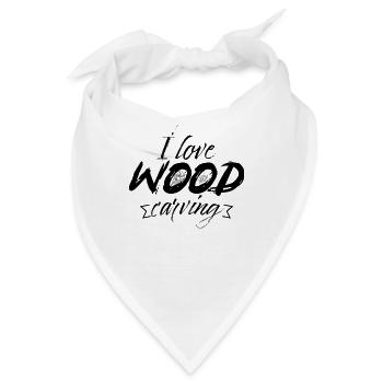 Holz Schnitzen - Bandana - Weiß - Vorne