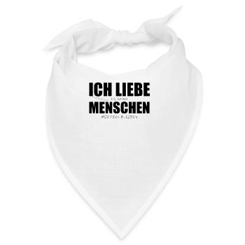 Ich liebe es wenn Menschen mir fern bleiben Ironie - Bandana - Weiß - Vorne