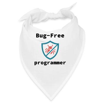 Bug-Free Programmer, Bug-Free Programming - Bandana - Weiß - Vorne