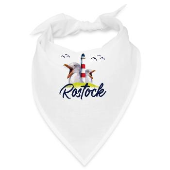 Rostock Hansestadt Rostocker Rostockerin Geschenk - Bandana - Weiß - Vorne