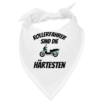 Roller-Fahrer Zweirad Benzin Biker Geschenkidee - Bandana - Weiß - Vorne