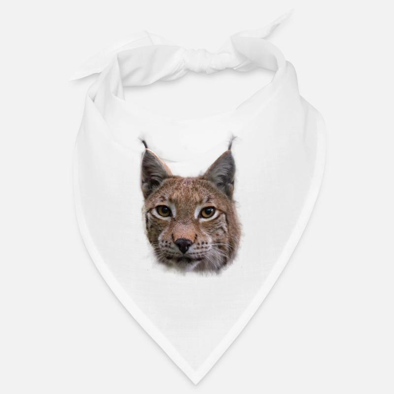 Luchs Design Luchse Wildkatzen Geschenk - Bandana - Weiß