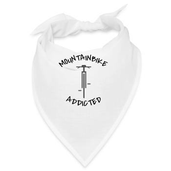 Mountainbike Addicted - Bandana - Weiß - Vorne