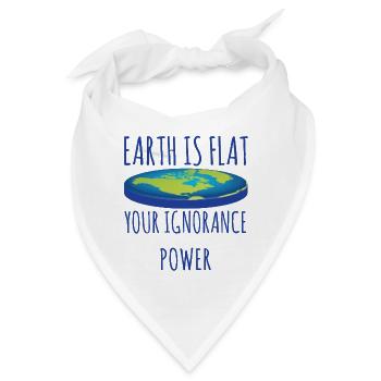 Earth Is Flat Design Conspiracy Theory Flat Earth - Bandana - Weiß - Vorne