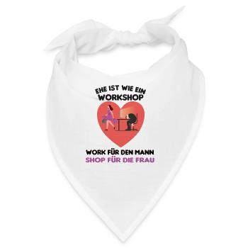 Jahrestag Hochzeit Geschenk Polterabend Trauung - Bandana - Weiß - Vorne