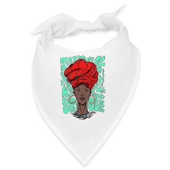 Kultur der schwarzen Frau - Bandana - Weiß - Vorne