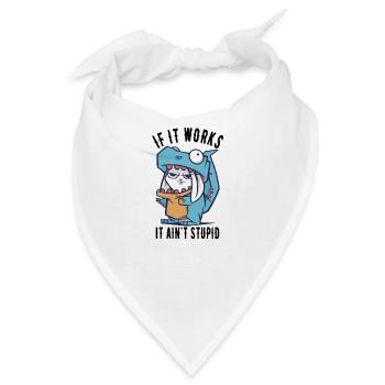 Dinosaur T-Rex Tyrannosaurus Hare Disguise Rabbit - Bandana - Weiß - Vorne