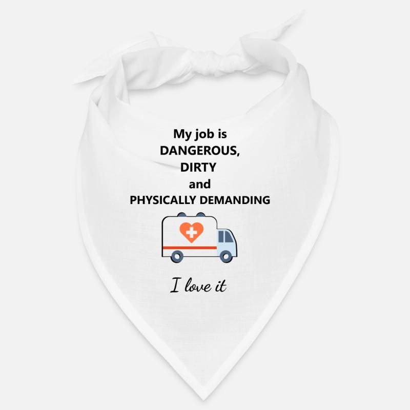 Ambulance service work paramedic paramedic - Bandana - white