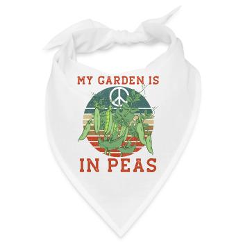 Peas Erbsen lustig Erbse Garten Spruch Geschenk - Bandana - Weiß - Vorne