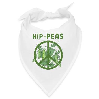 Hippie Erbsen lustig Erbse Garten Spruch Geschenk - Bandana - Weiß - Vorne