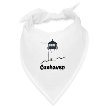 Leuchtturm Cuxhaven dicke Berta - Bandana - Weiß - Vorne