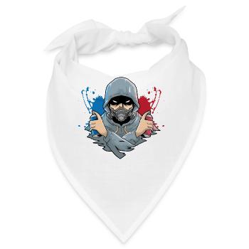 Sprayer Graffiti - Bandana - Weiß - Vorne