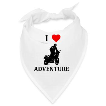 Bike Touring Tourer Motorrad Biker Geschenk - Bandana - Weiß - Vorne