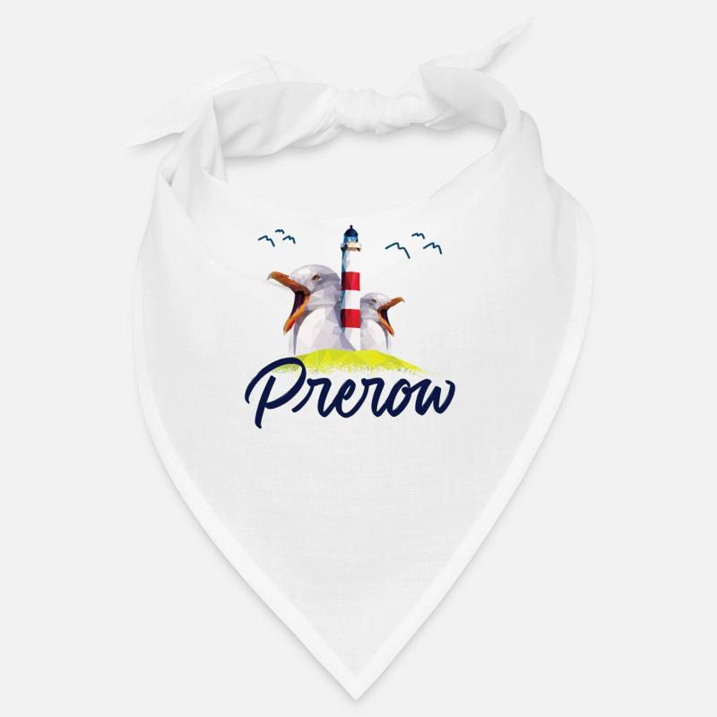 Prerow Ostsee Urlaub Möwe Leuchtturm Geschenk Bandana
