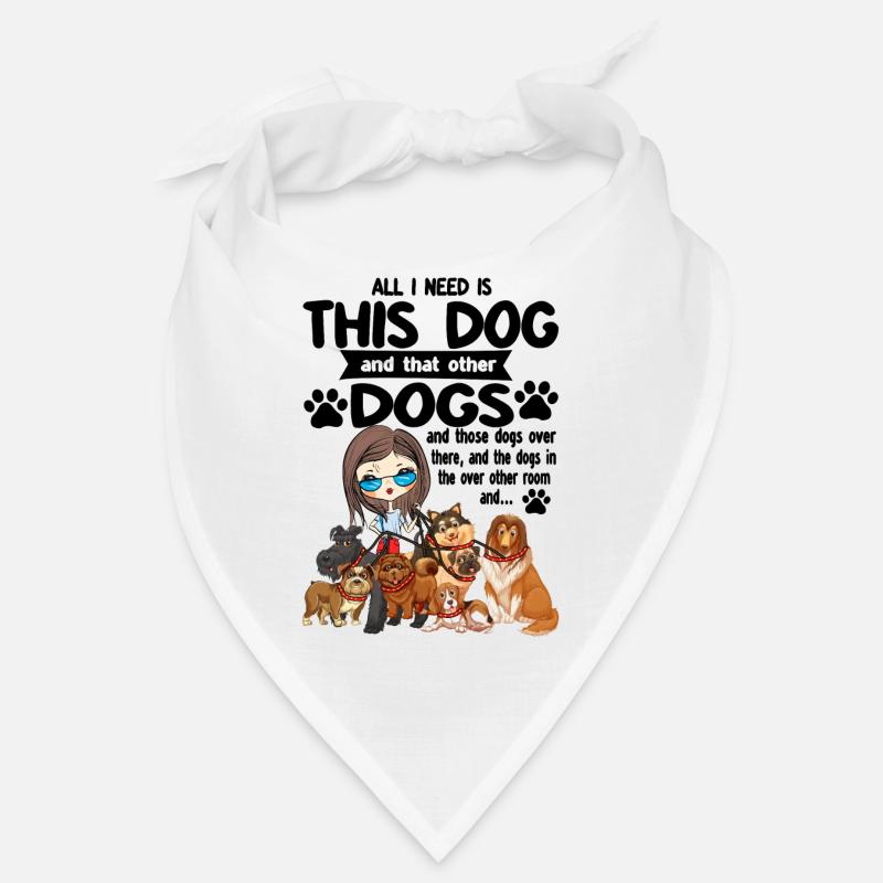 Conception de chien avec un beau motif de chien - Bandana - blanc