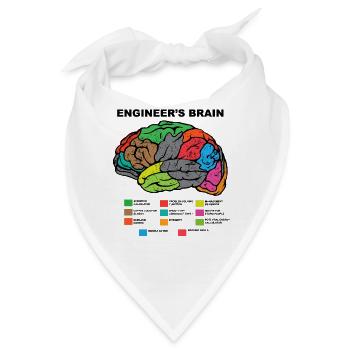 Engineers Brain Ingenieur Gehirn Ingenieure Uni - Bandana - Weiß - Vorne