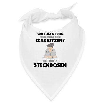 Nerds Nerd Programmierer Informatiker Computer - Bandana - Weiß - Vorne