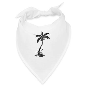 Südsee Kokospalme | schwarz - Bandana - Weiß - Vorne