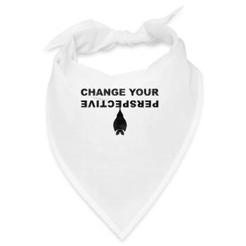 Change Your Perspective - Hängeschläger in Schwarz - Bandana - Weiß - Vorne