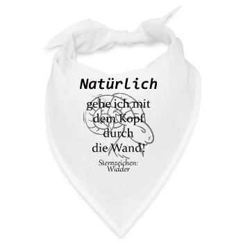 Sternzeichen Widder Horsokop Virgo Lustig Geschenk - Bandana - Weiß - Vorne
