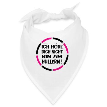 lustige Hullern Hooping Sprüche Geschenk - Bandana - Weiß - Vorne