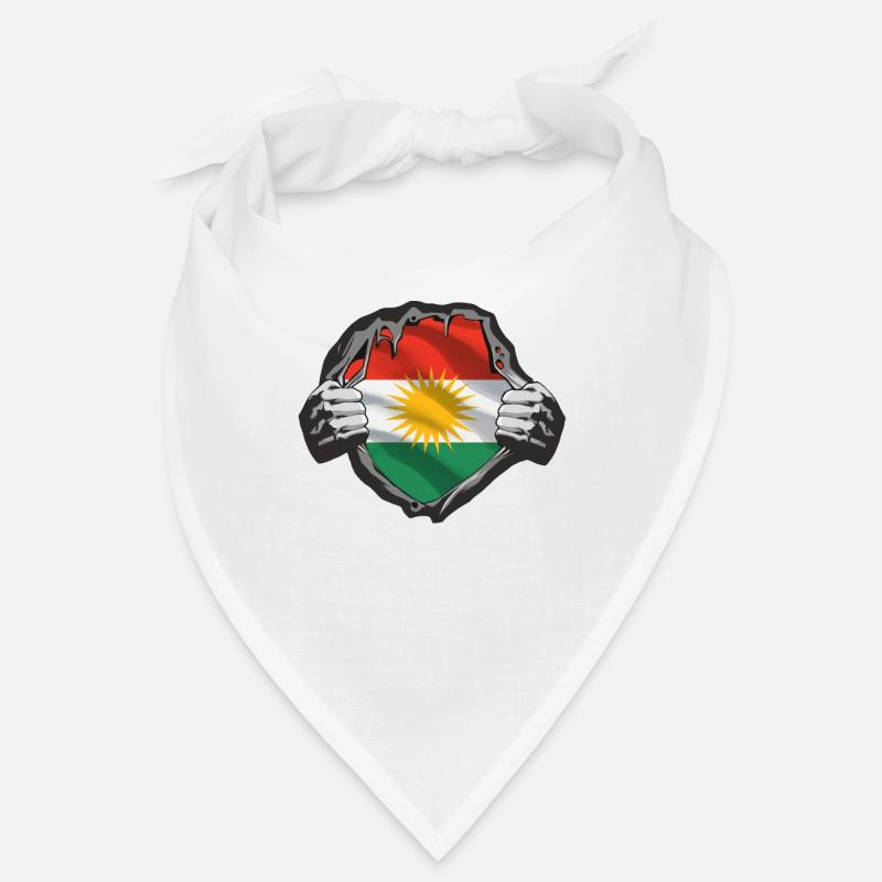Kurdistan Kurde Kurden Kurdisch Geschenk - Bandana - Weiß