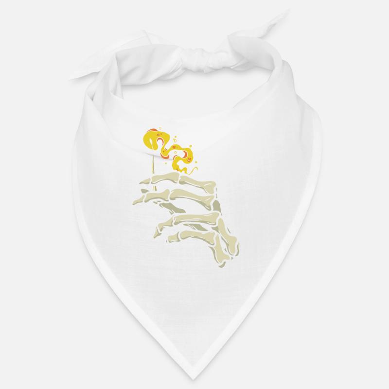 Bone hand with a match Bandana