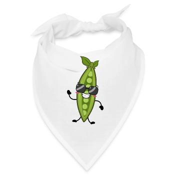 Erbsen - Bandana - Weiß - Vorne