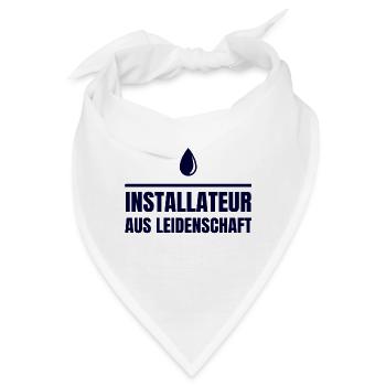 Gas Wasser Installateur - Bandana - Weiß - Vorne