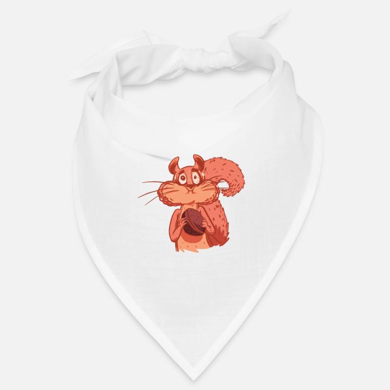 Eichhörnchen Nüffe Sprüche Oberteil Geschenk - Bandana - Weiß
