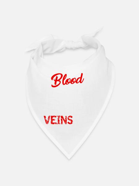 Runs Through My Veins Concrete Finisher Gift - Bandana - white