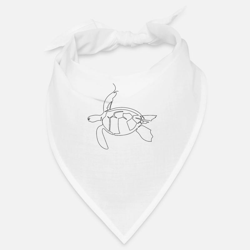 One line art drawn turtle Bandana