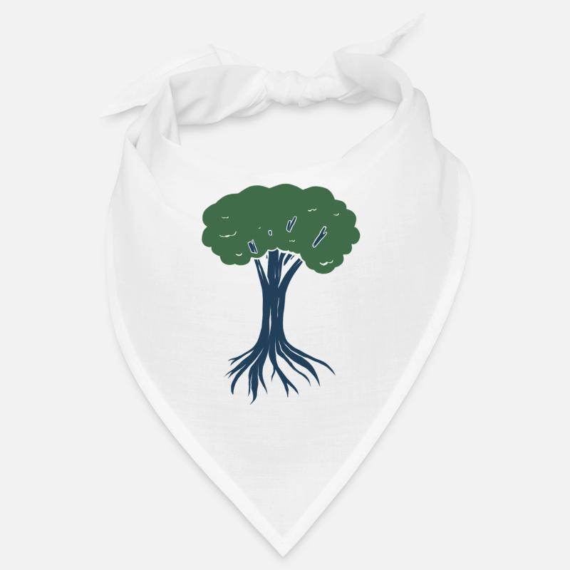 Retro-Baum - Bandana - Weiß