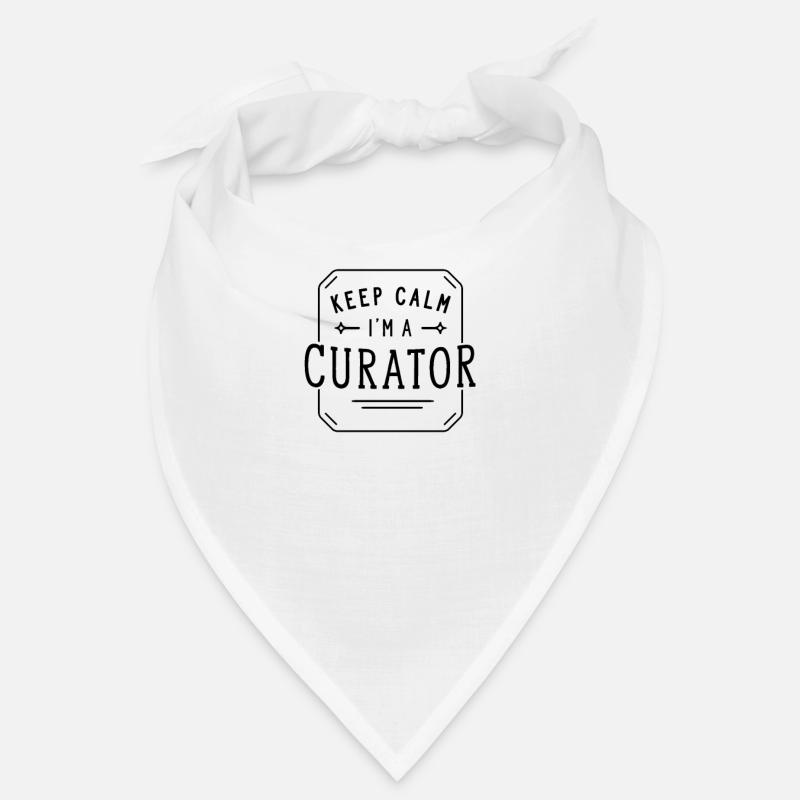 Bleib ruhig ich bin ein Kurator Kuratorin Beruf Bandana