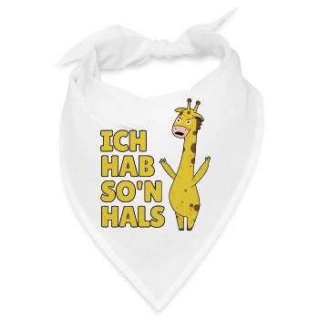 verärgerte wütende Giraffe mit langem Hals - Bandana - Weiß - Vorne